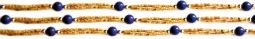 Triple-strand Natural Tulasi 1mm, Lapis Lazuli